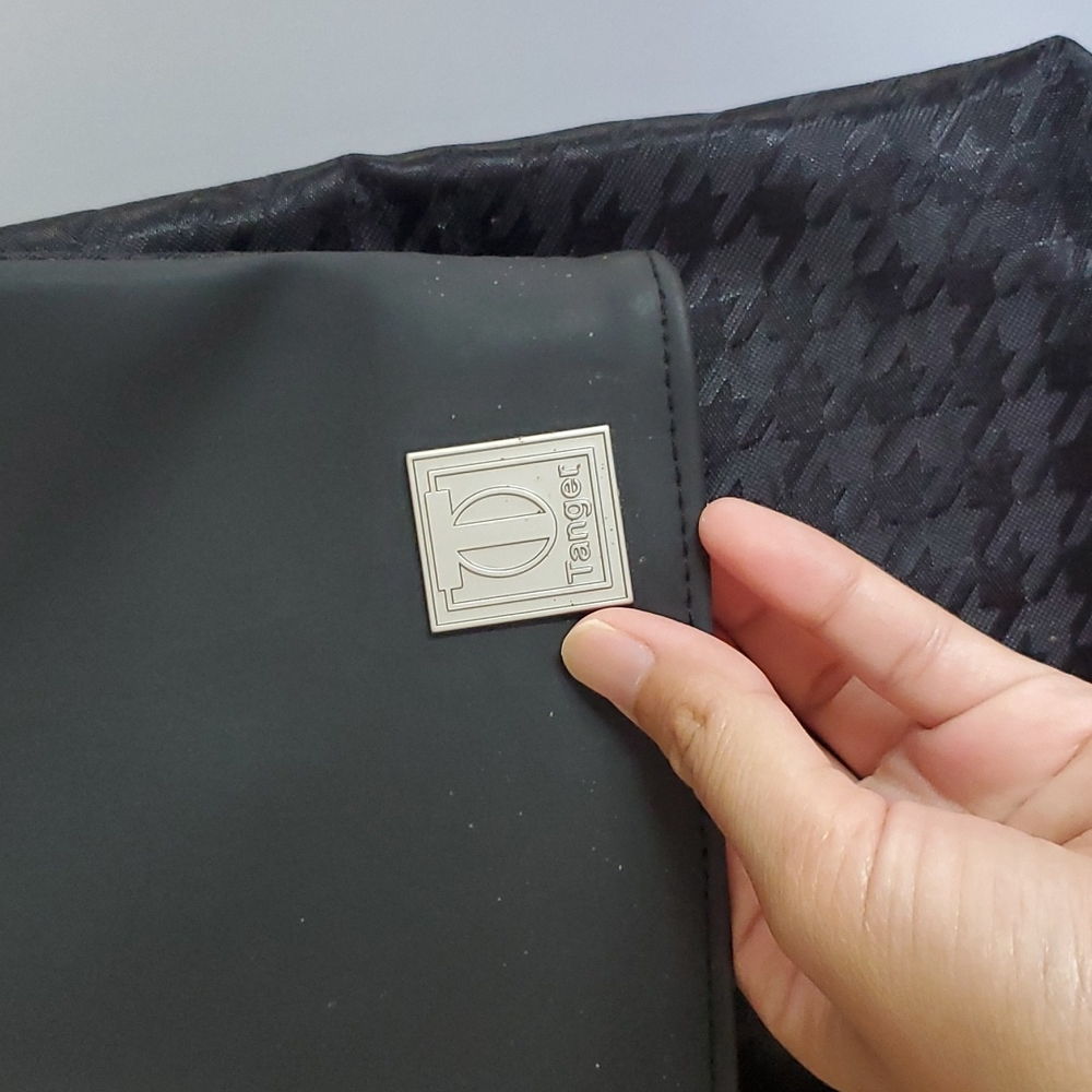 Tanger Black Houndstooth Patterned Backpack - image 2